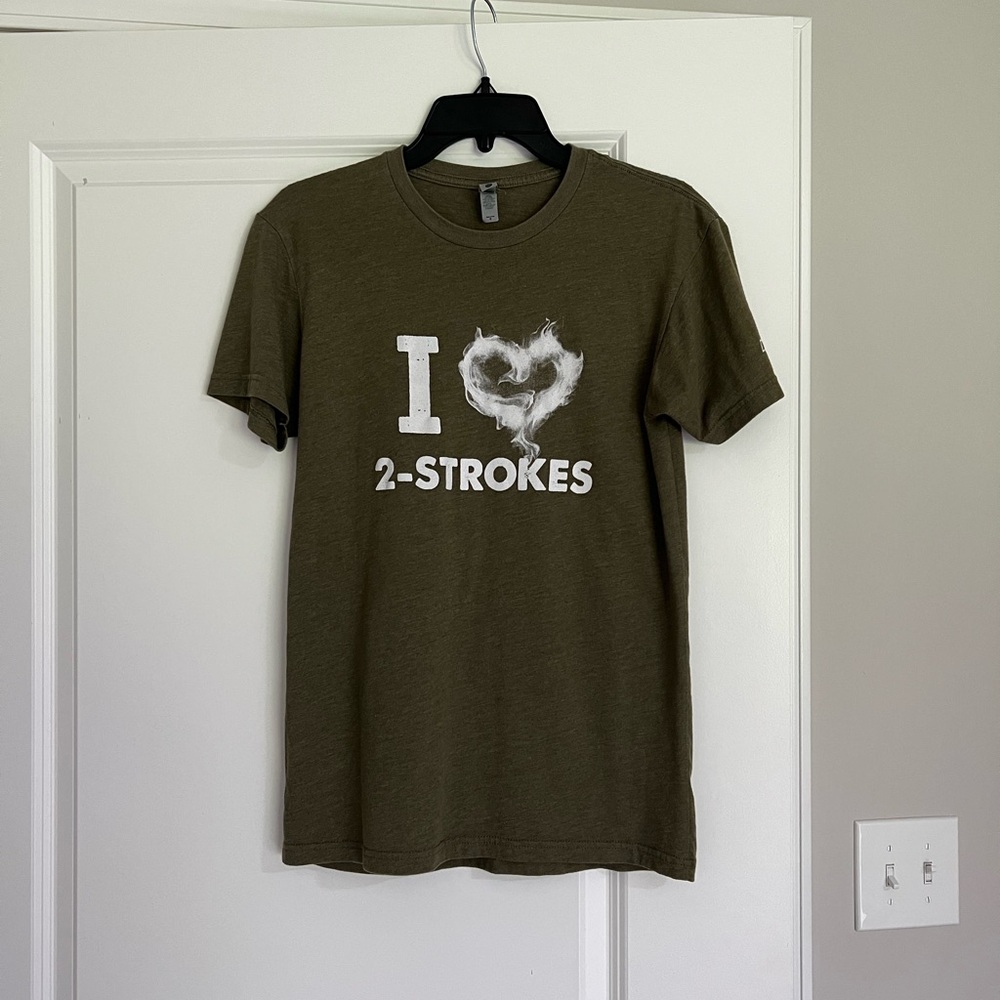 Mens Dark Green Short Sleeve Tee From the Dirt Bike Channel